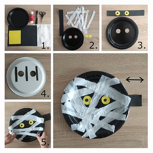 Dekorace z papírových talířku bubák