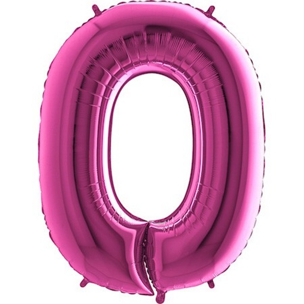 Levně Balónek fóliový číslo 0 růžový 102 cm
