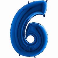 Balón fóliové číslo modré 6