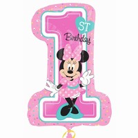 Balónek fóliový 1. narozeniny s Minnie
