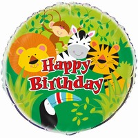 Balónek fóliový Džungle Happy Birthday