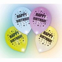 Balónky svítící Happy Birthday 4ks