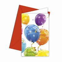 Pozv�nky na party Sparkling balloons 6ks