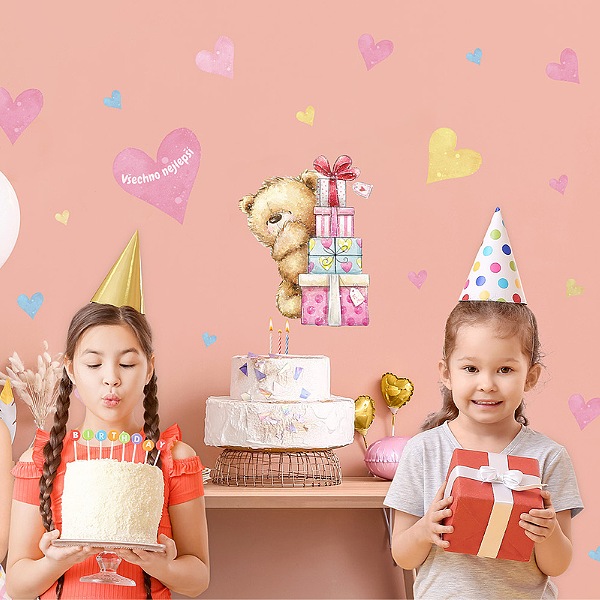 Nlepka na fotoze Medvdek rov Krsn narozeniny 45x65 cm