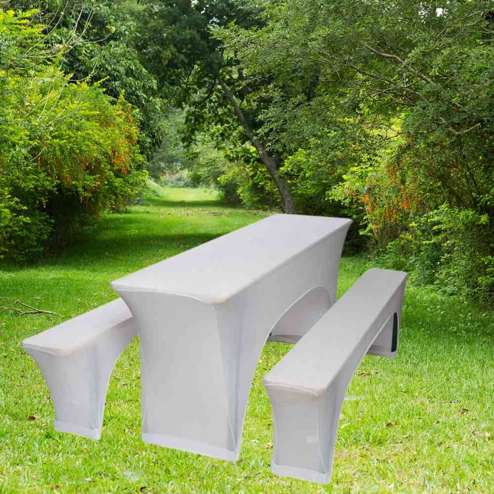 Pivn lavce s potahem - 220 x 50 cm - bl potah - 10 - 15 osob