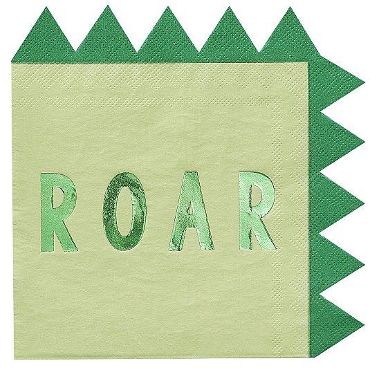 Levně Dinosaur "Roar" - Ubrousky papírové 16 ks 33 x 33 cm