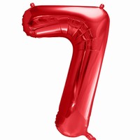 Balónek fóliový číslo 7 červené 85cm