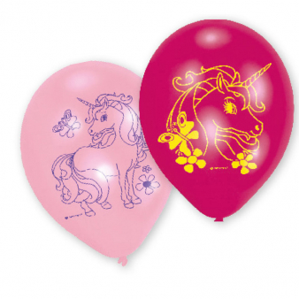 Balónky s potiskem Unicorn latexové 6 ks 22,8 cm