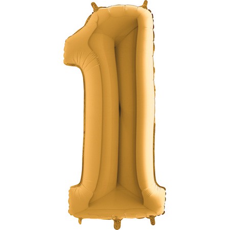Balón fóliové číslo zlaté 1 102 cm
