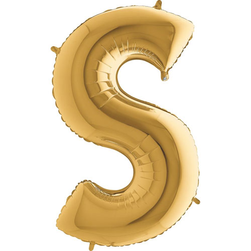 Balónek zlatý písmeno S 102 cm