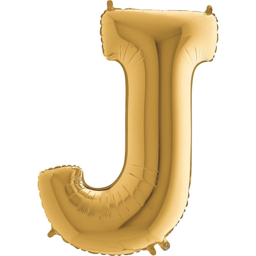 Balónek zlatý písmeno J 102cm
