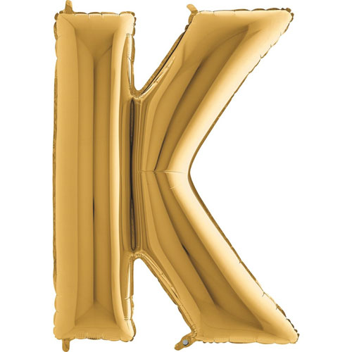 Balónek zlatý písmeno K 102cm