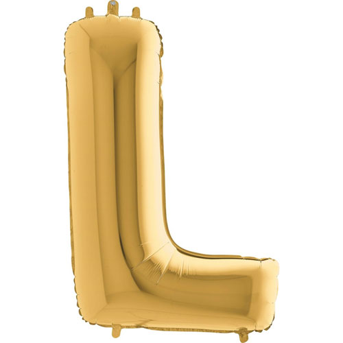 Balónek zlatý písmeno L 102 cm