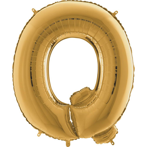 Balónek zlatý písmeno Q 102cm