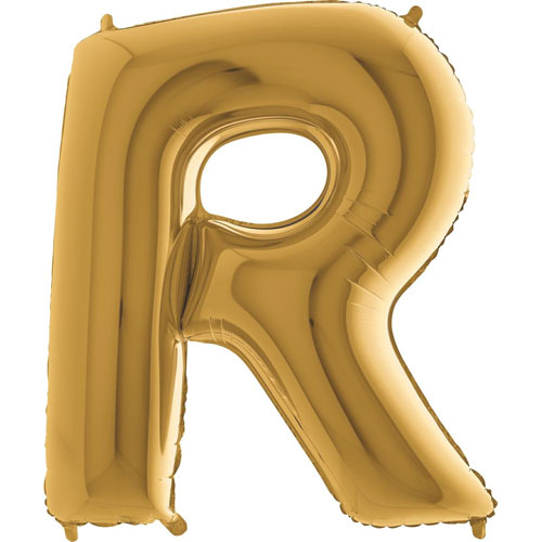 Balónek zlatý písmeno R 102 cm