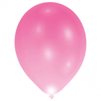 LED balónky latexové růžové 5 ks