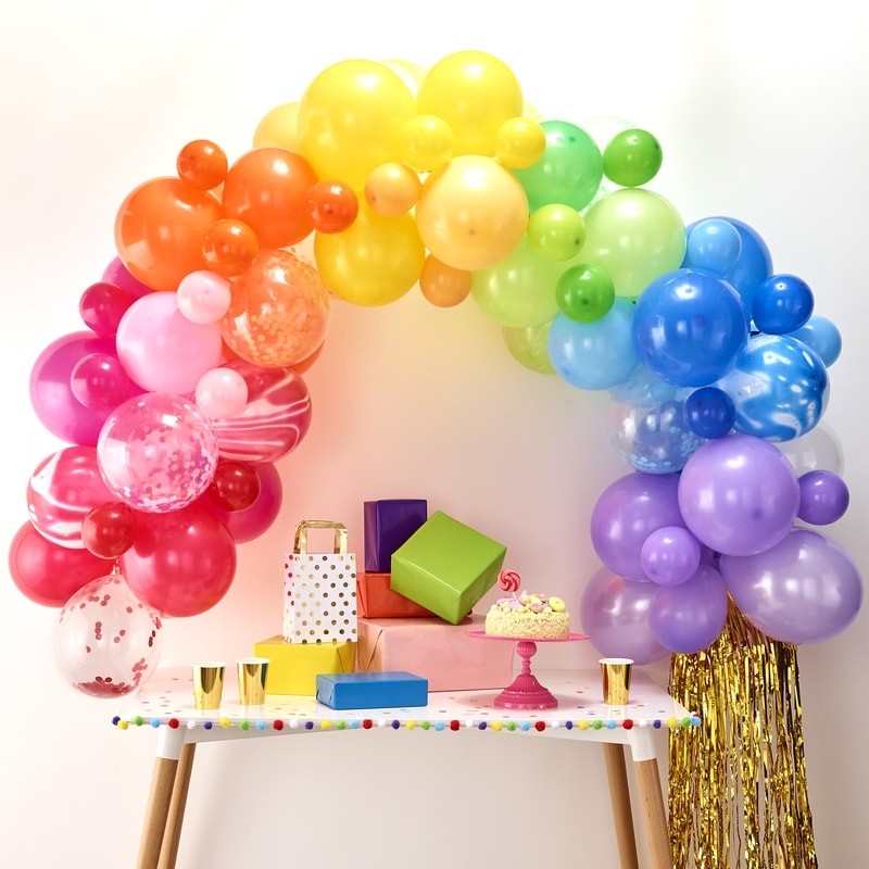 Levně Sada balónků na balónkový oblouk duhová 70 ks