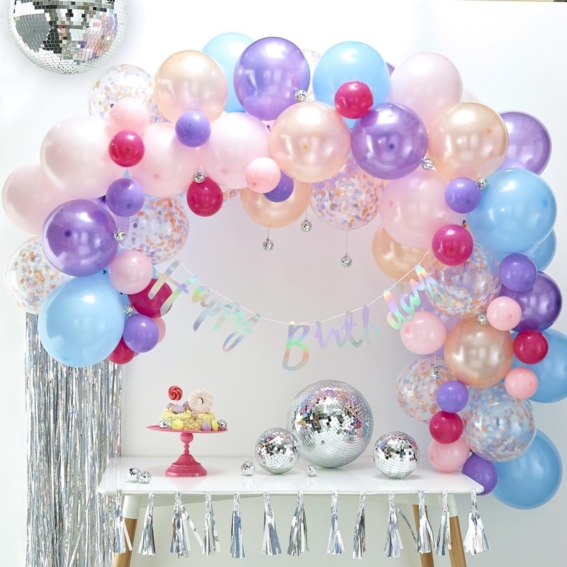 Sada balónků na balónkový oblouk pastelová 70 ks