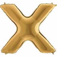 Balónek zlatý písmeno X