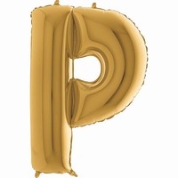 Balónek zlatý písmeno  P