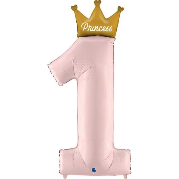 Levně Balónek fóliový 1. narozeniny Princess 117 cm