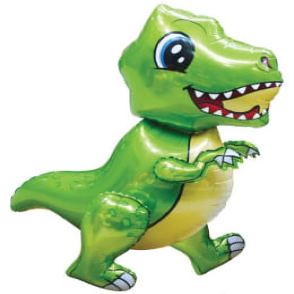 Balónek fóliový Dino - 4D T-Rex zelený 77 cm