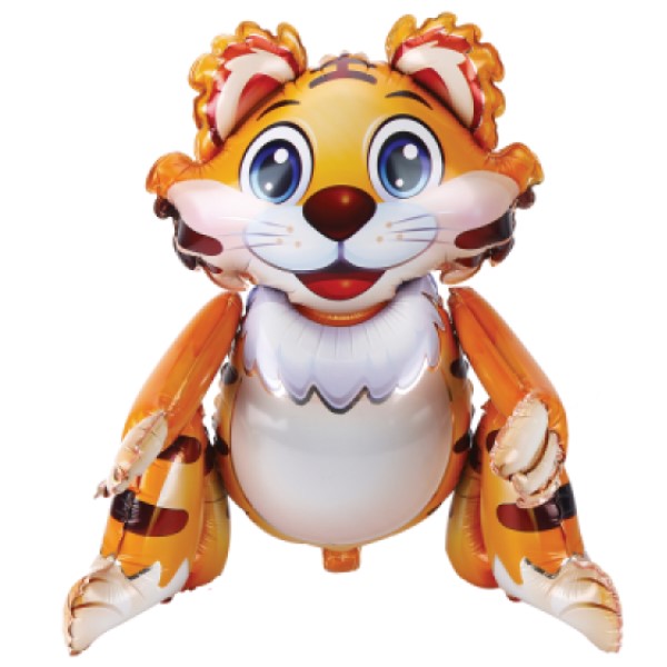 Balónek fóliový 4D Tygr oranžový 55 cm