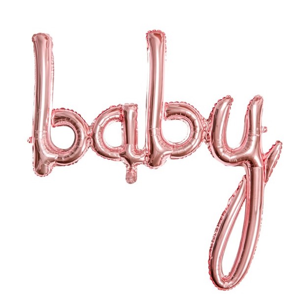 Levně Balónek fóliový Baby růžové zlato 74 x 76 cm