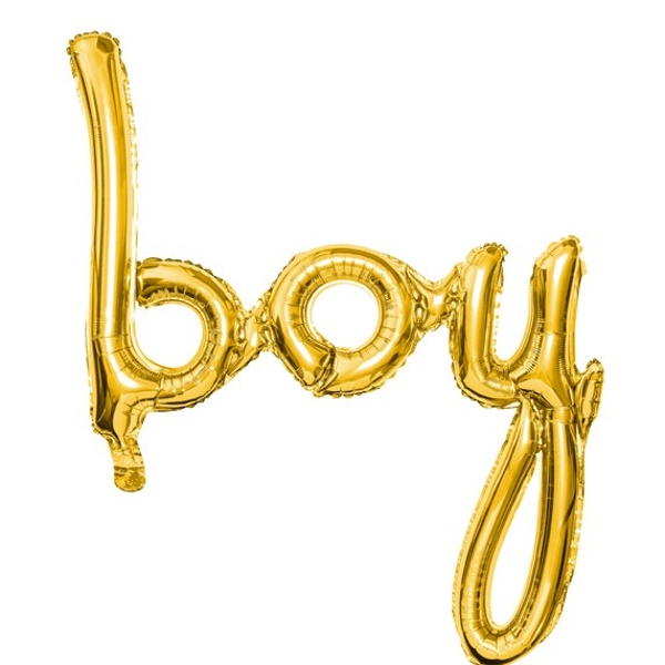 Levně Balónek fóliový Boy zlatý 64 x 74 cm