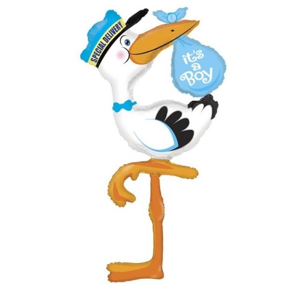 Balónek fóliový Čáp Its a Boy 173 cm