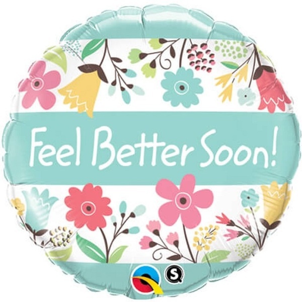 Balónek fóliový Feel Better Soon! Květiny