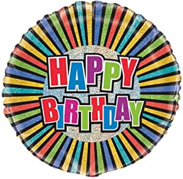 Levně Balónek fóliový Happy Birthday Color 46 cm