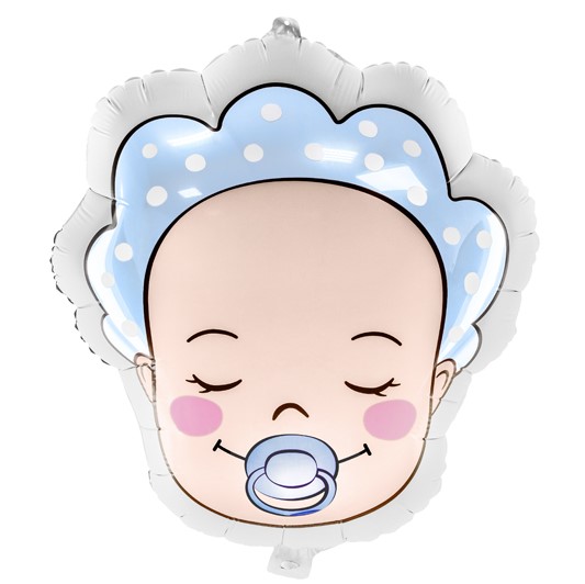 Levně Balónek fóliový Hlava miminka-chlapeček