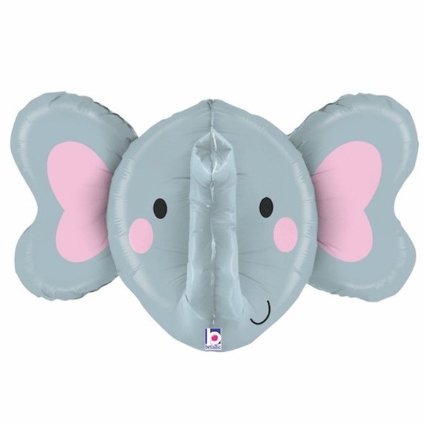 Levně Balónek fóliový Hlava slona 3D 86 cm