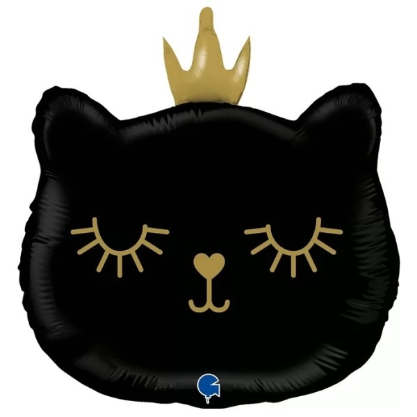 Balónek fóliový Kočičí princezna černá 66 cm