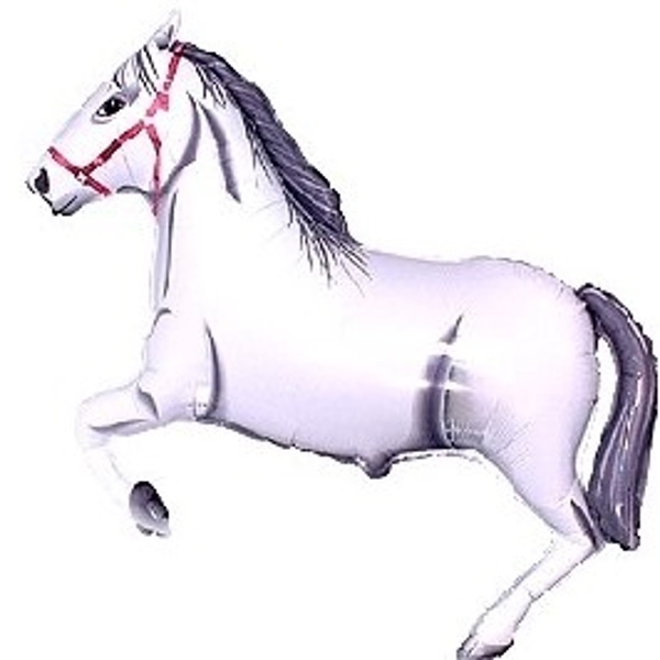 Balónek fóliový Koník bílý 61 cm