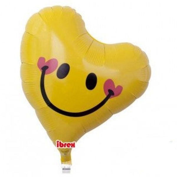 Balónek fóliový Křivé Srdce Smile 35 cm