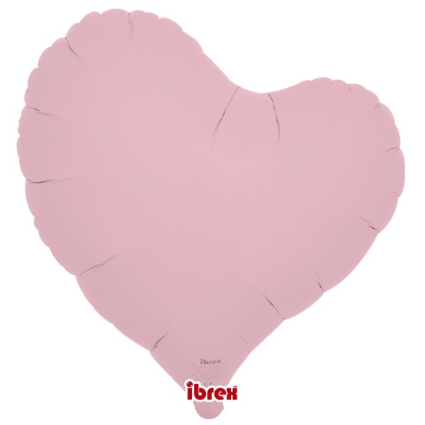 Balónek fóliový Křivé Srdce sv. růžové 35 cm 5 ks