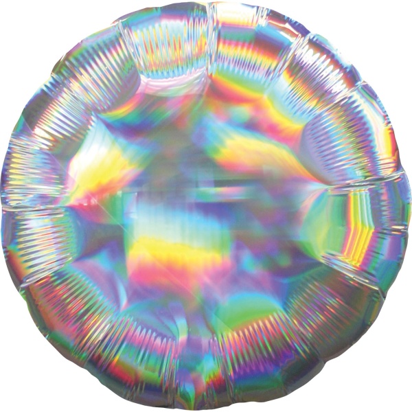 Levně Balónek fóliový Kruh holografický Iridescent