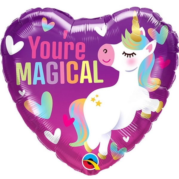 BALÓNEK fóliový Magický jednorožec 46cm