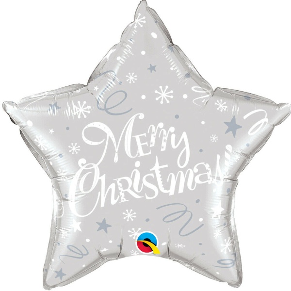 Levně Balónek fóliový Merry Christmas stříbrný 51 cm