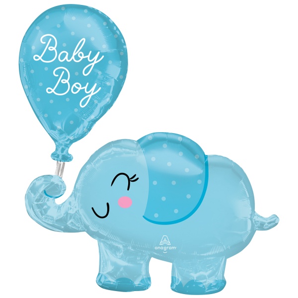 Balónek fóliový Slon Baby Boy modrý 73 x 78 cm