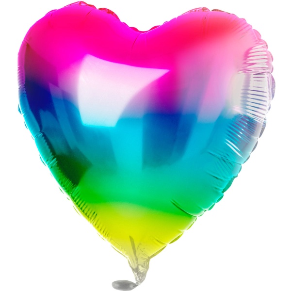 Balónek fóliový Srdce Yummy Gummy Rainbow 45 cm