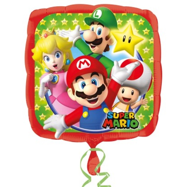 Levně Balónek fóliový Super Mario čtverec 43 cm