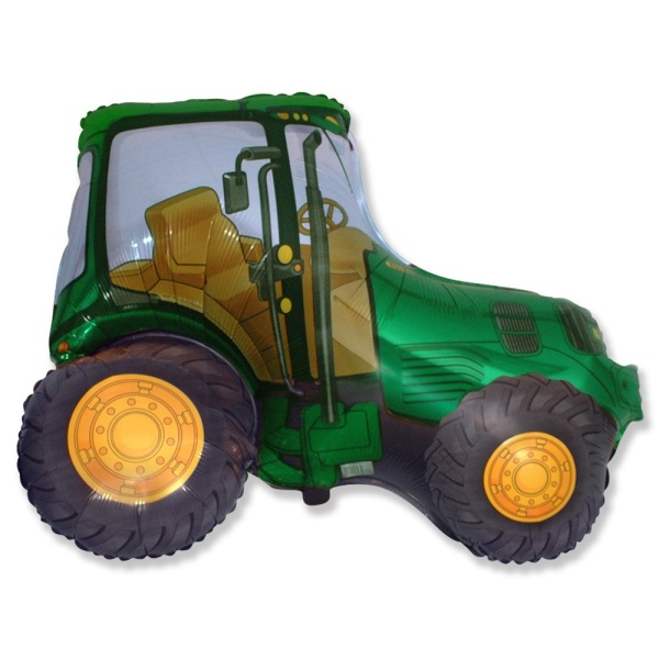 Balónek fóliový Traktor zelený 61 cm