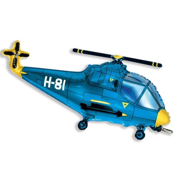 BALÓNEK fóliový Vrtulník modrý 61cm