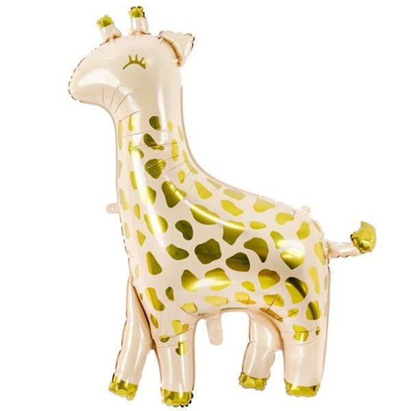 Balónek fóliový Žirafa zlatá 80 x 102 cm