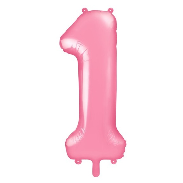 Levně Balónek fóliový číslo 1 růžové 86 cm