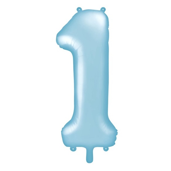 Levně Balónek fóliový číslo 1 světle modré 86 cm