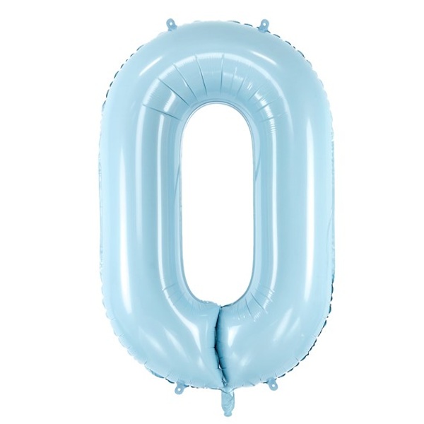 Levně Balónek fóliový číslo 0 světle modré 86 cm